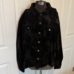 ODDY Classic Black Corduroy/Velvet Trucker style 
JeanJacket for Women